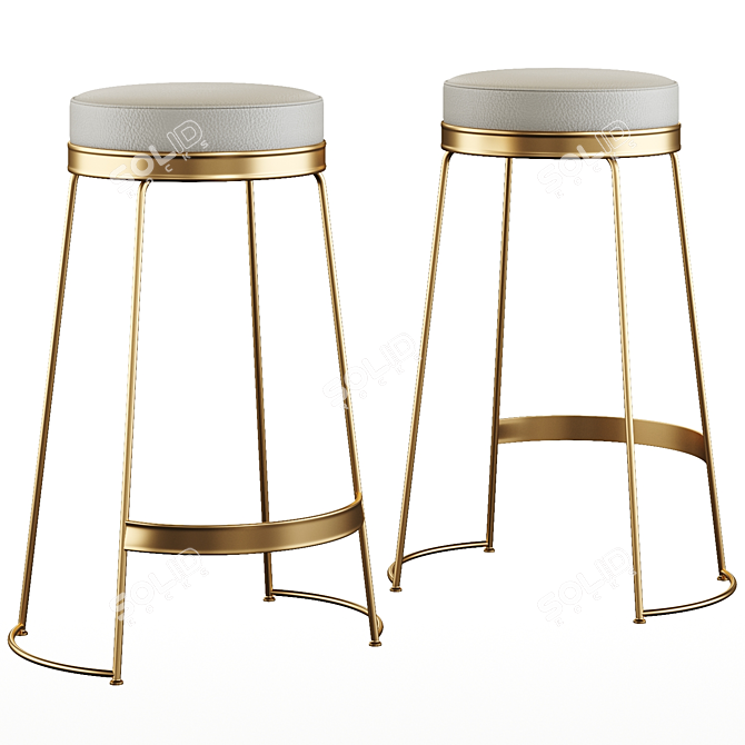 CAZA Ghe Bar Stool: Sleek and Stylish 3D model image 1