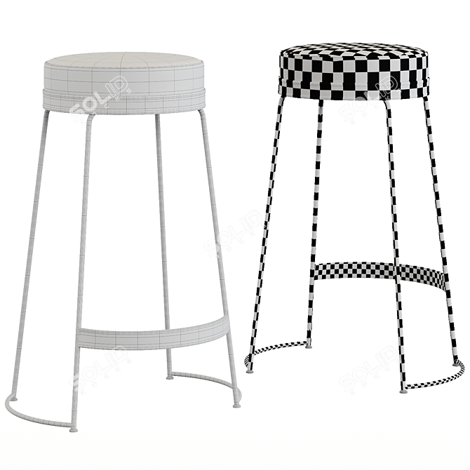 CAZA Ghe Bar Stool: Sleek and Stylish 3D model image 2