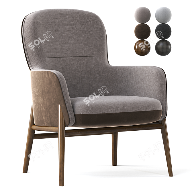 Cozy Connection Hygge Chair 3D model image 1