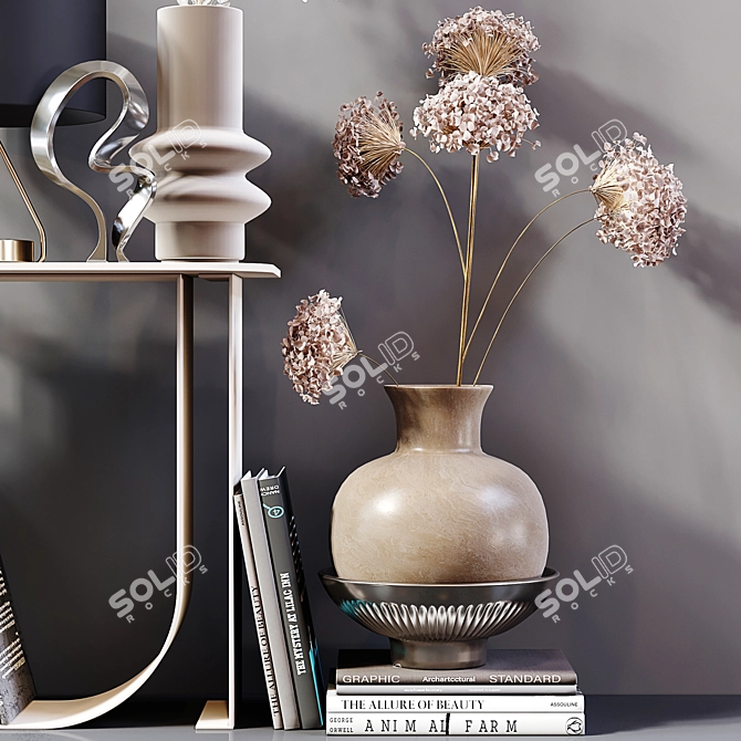 Elegant Decor Set 09 3D model image 3