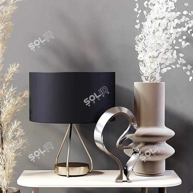 Elegant Decor Set 09 3D model image 4