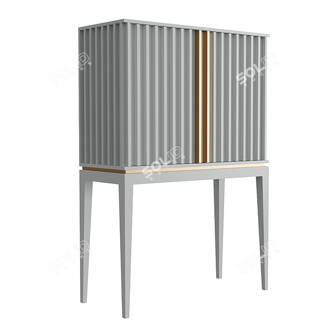 Title: Elegant Relevo Bar Cabinet | Stylish Storage Solution 3D model image 2