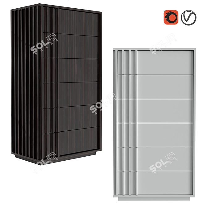 Casa Magna Relevo TallBoy - Unique Design, High Quality Materials 3D model image 1