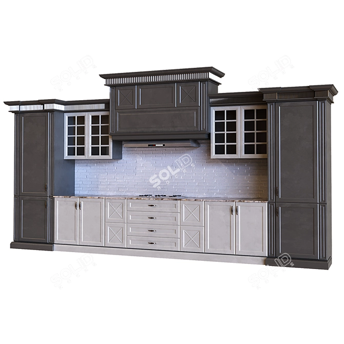 Versatile Kitchen Set: 2015 Edition 3D model image 2