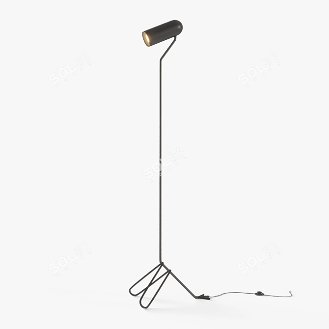 Sleek Illuminator: Modern Floor Lamp 3D model image 1