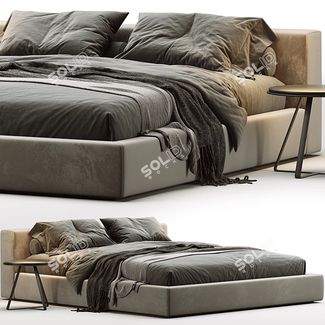 Desiree Kubic 24 - Stylish and Functional Bed 3D model image 1