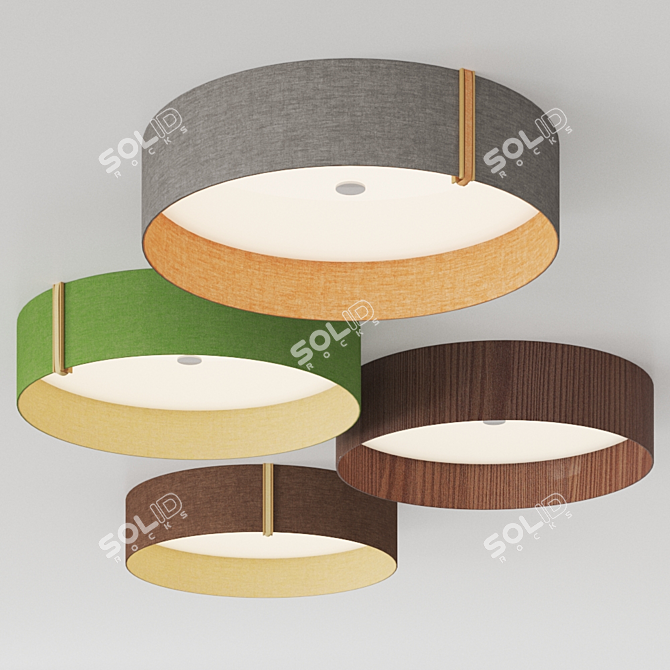 Elegant LaraFelt Ceiling Lamp 3D model image 1