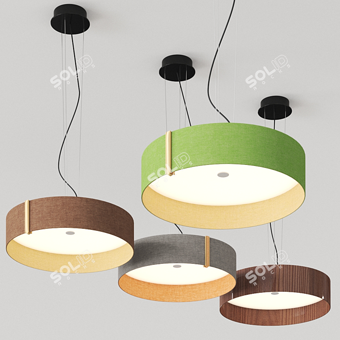LARAfelt Pendant Lamp: Stylish German Design 3D model image 1