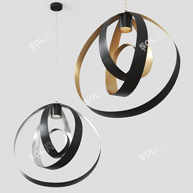 Lunar Large Pendant: Modern Elegance by CTO Lighting 3D model image 1