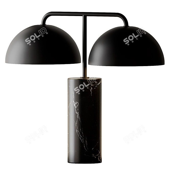 Modern Elegance: Domes Marble Lamp 3D model image 1