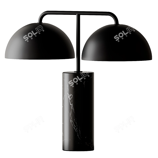 Modern Elegance: Domes Marble Lamp 3D model image 2