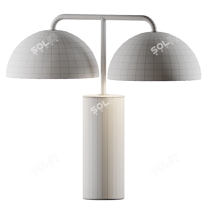 Modern Elegance: Domes Marble Lamp 3D model image 3