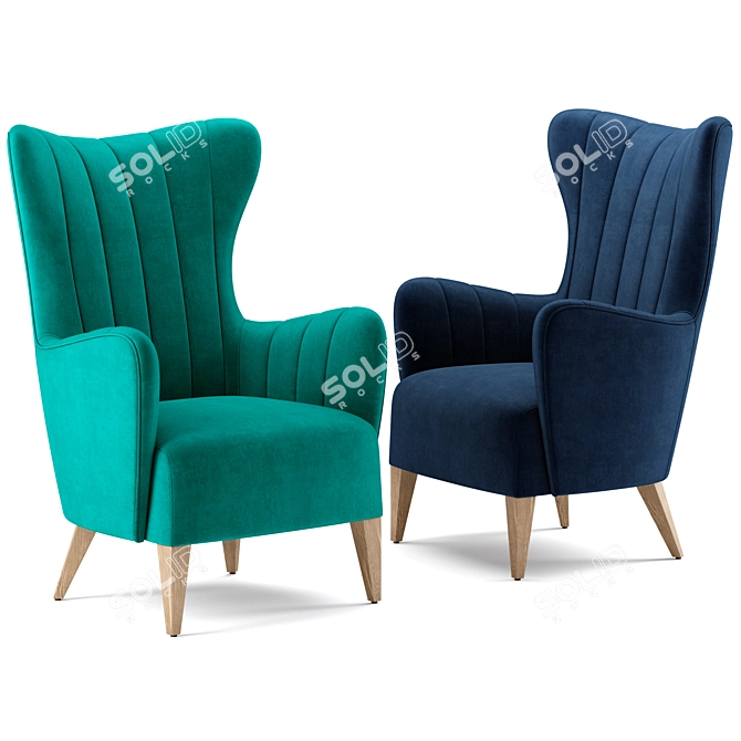 Duke Lounge Chair: Stylish & Versatile Seating 3D model image 3