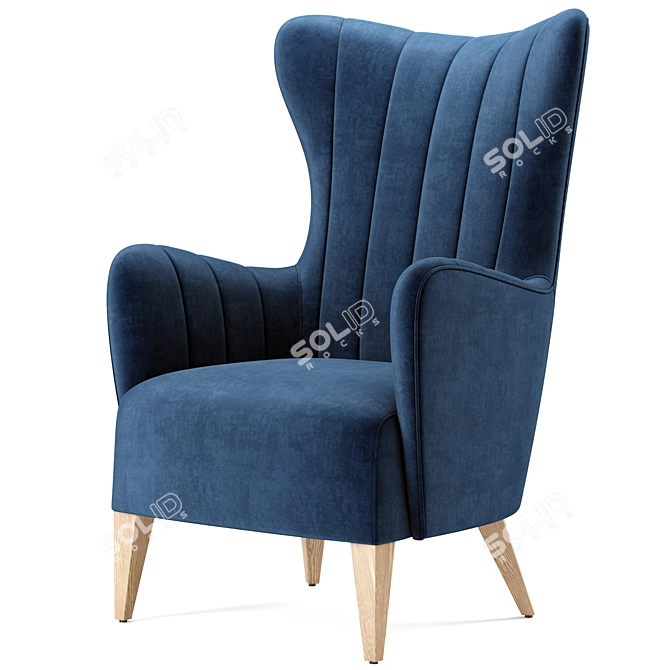 Duke Lounge Chair: Stylish & Versatile Seating 3D model image 4