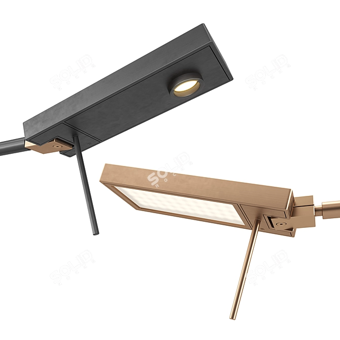Modern LED Desk Lamp - Viabizzuno Roy Tavolo 3D model image 7