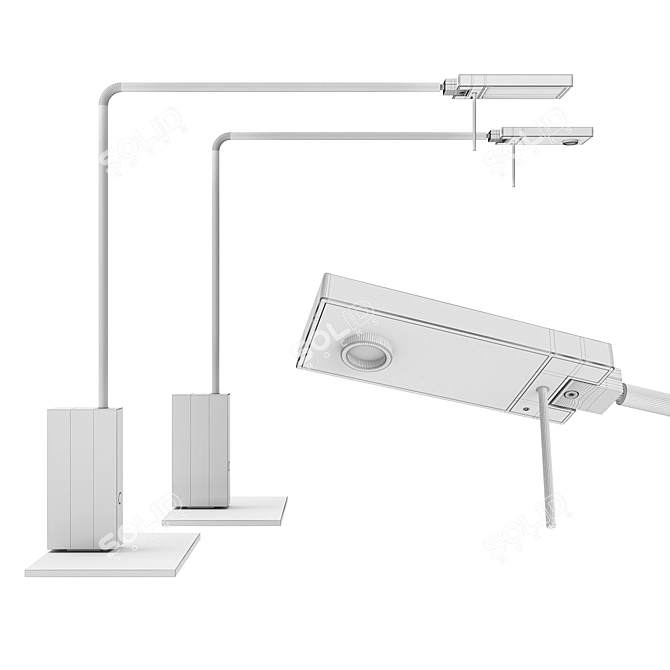 Modern LED Desk Lamp - Viabizzuno Roy Tavolo 3D model image 8