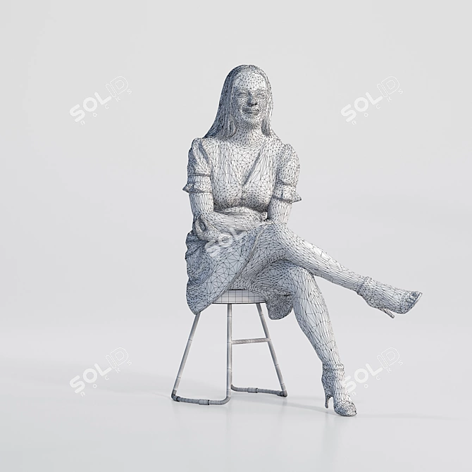 Zoe 1609: High-Quality 3D Model 3D model image 4