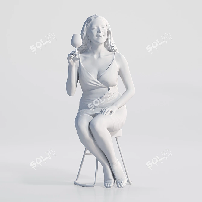 Manuela 1666 3D Model - High Quality Textures & Compatible Renders 3D model image 3