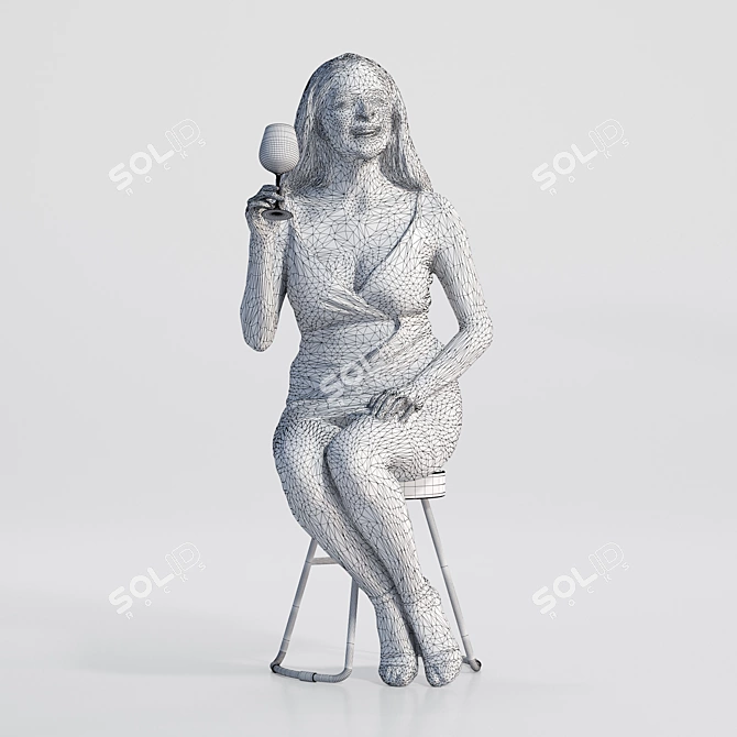 Manuela 1666 3D Model - High Quality Textures & Compatible Renders 3D model image 4