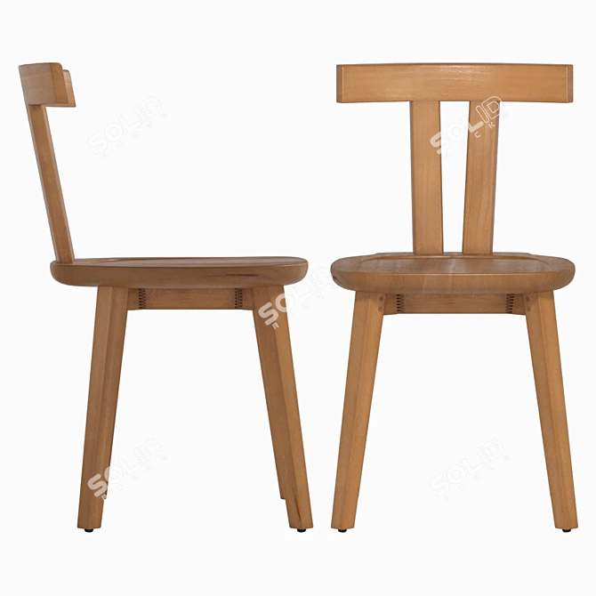 Minimalist Tai Chair - Sleek and Stylish 3D model image 3