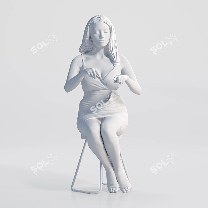 Manuela 3D Model with 30k Polygons 3D model image 3