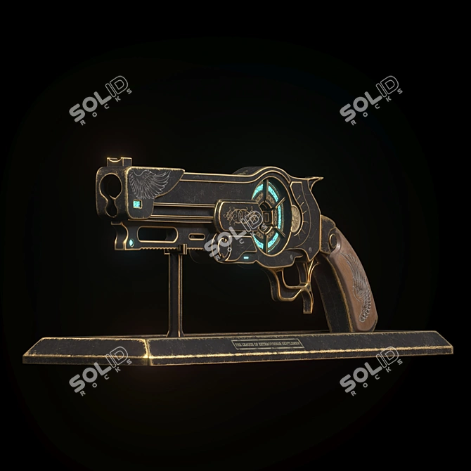 Futuristic Blaster Gun 3D model image 1