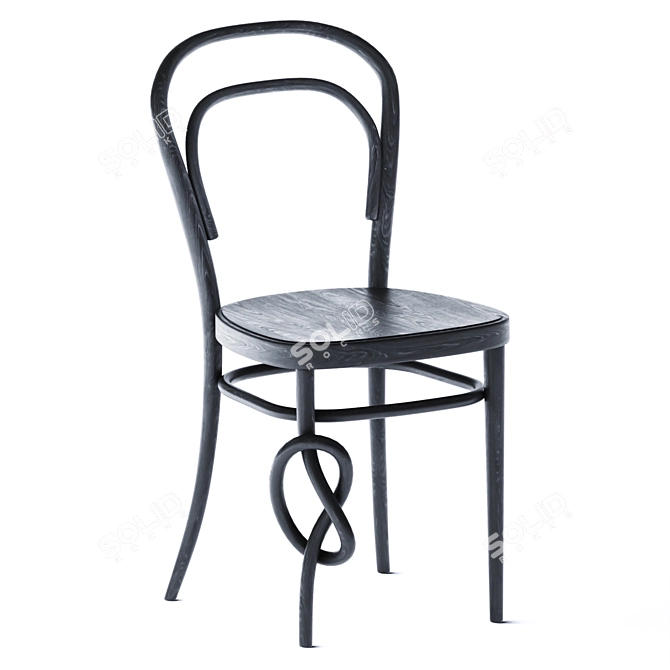 Elegant Bentwood Chair for Thonet 3D model image 1