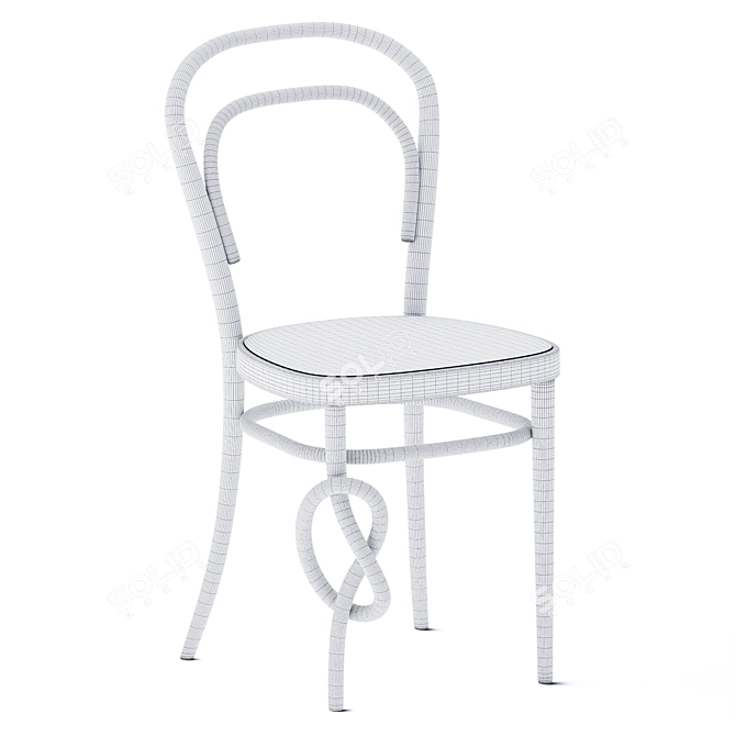 Elegant Bentwood Chair for Thonet 3D model image 3