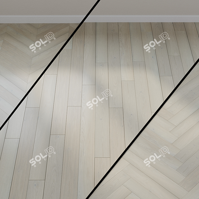 Earth Parquet Board: Sandy Oak Gray 3D model image 1