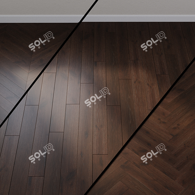 Heavenly Red Brown Oak Parquet 3D model image 1