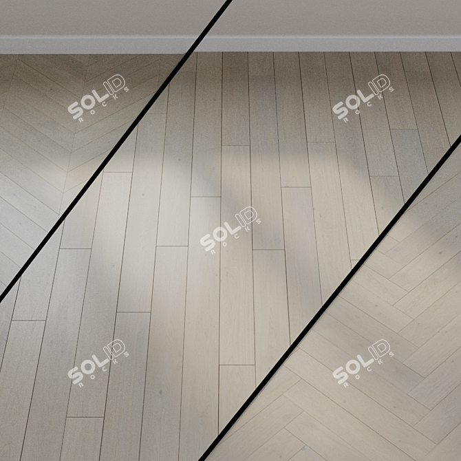 Heaven Light Gray Oak Parquet 3D model image 1