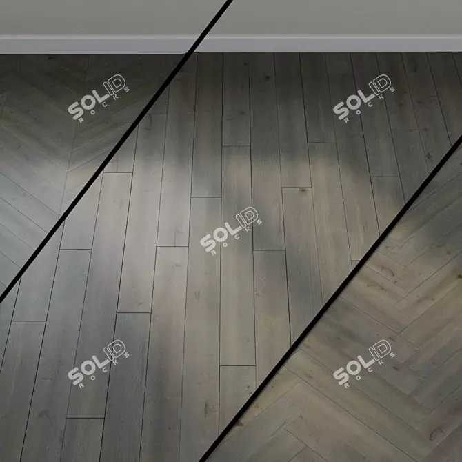 Azure Oak Brown Parquet Board 3D model image 1