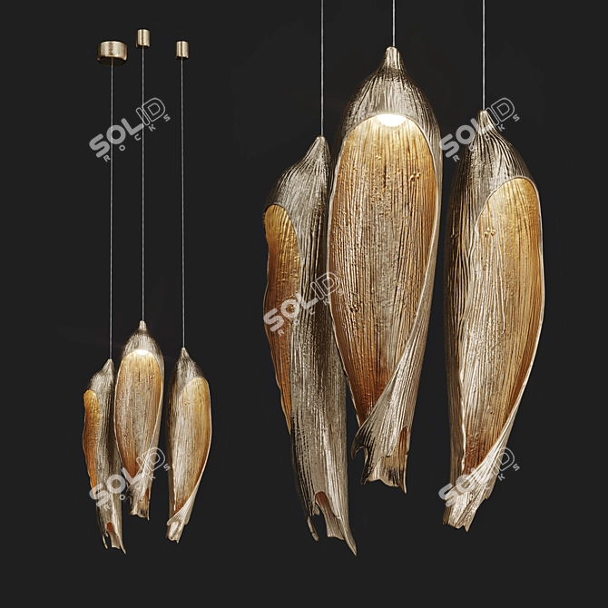 Minimalist Maize Pendant Lamp 3D model image 1