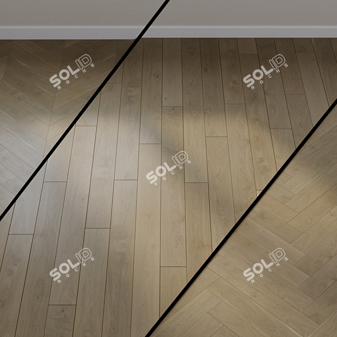 Heaven Oak Parquet: Beige Brown 3D model image 1