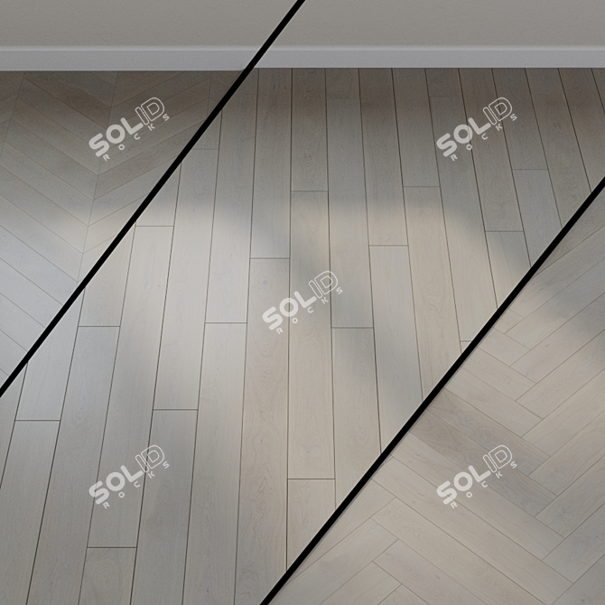 Heaven Gray Oak Parquet 3D model image 1