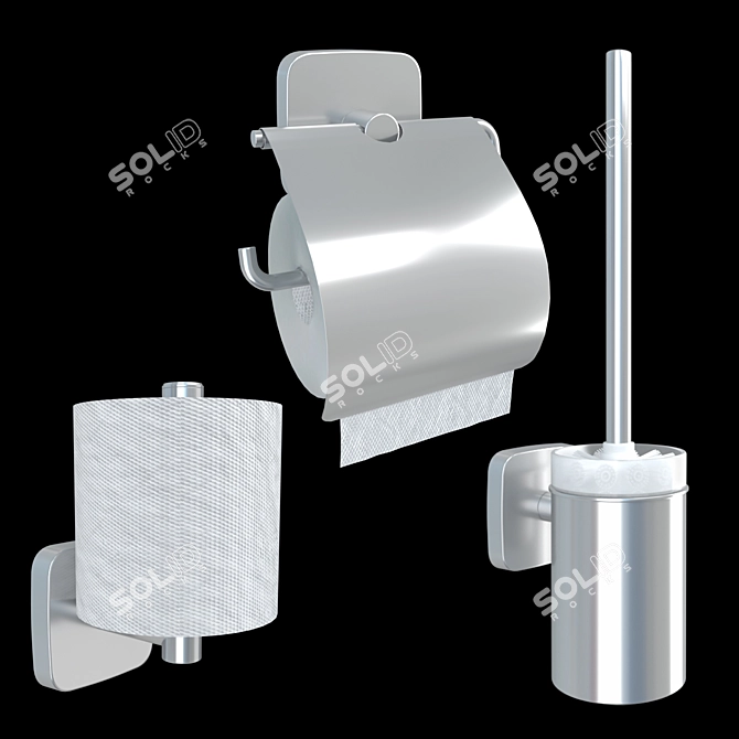 HANSGROHE PuraVida Bathroom Accessory Set 3D model image 2