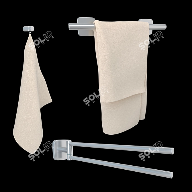 HANSGROHE PuraVida Bathroom Accessory Set 3D model image 4