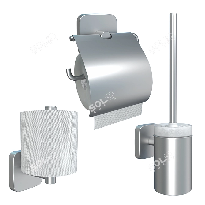 HANSGROHE PuraVida Bathroom Accessory Set 3D model image 6