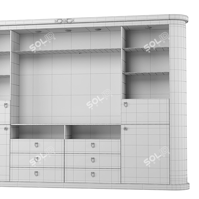 Elegant Cocco Tobacco Wall Cabinet 3D model image 5