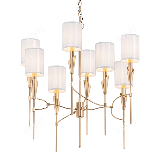 Modern Elegance: TATE Chandelier 3D model image 1