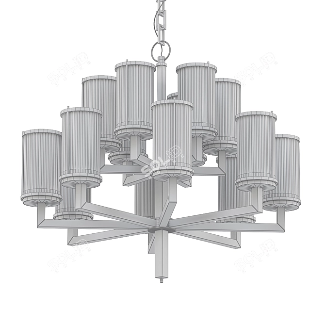 Elegant Claridges Chandelier 3D model image 2