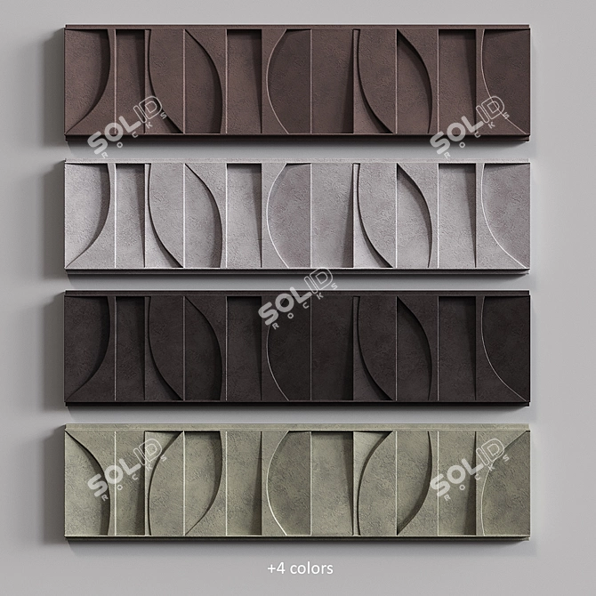 3D Relief Earth Wall Panel 3D model image 2