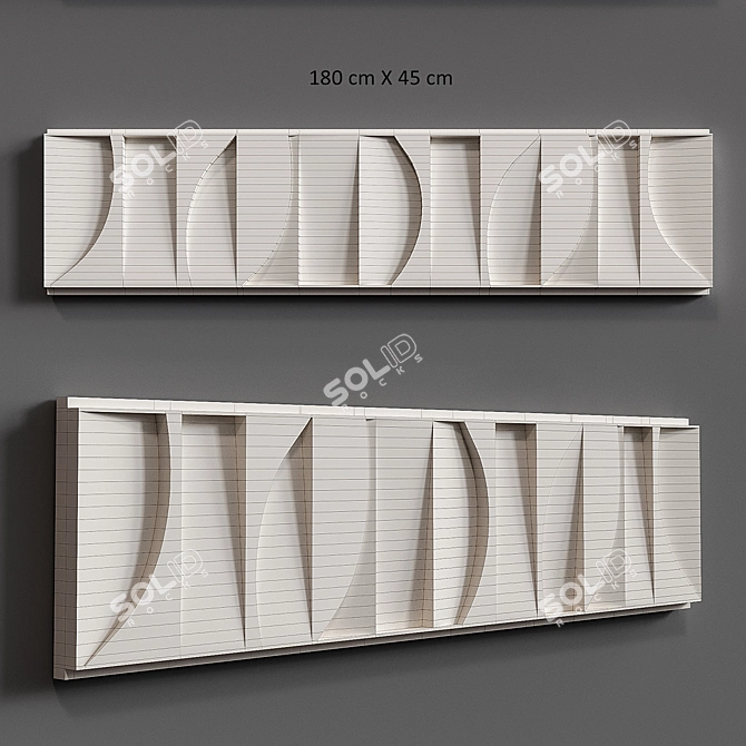 3D Relief Earth Wall Panel 3D model image 3