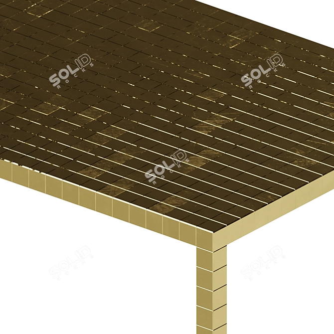 Alchemy Gold Dining Table. 3D model image 2