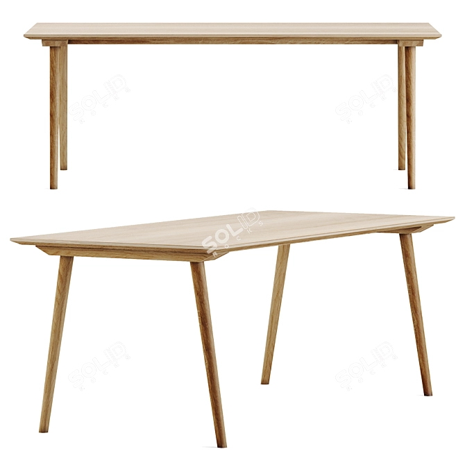 Scandi-Inspired Dining Table 3D model image 1