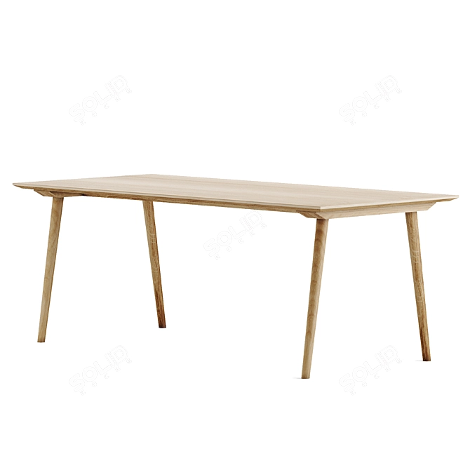 Scandi-Inspired Dining Table 3D model image 4