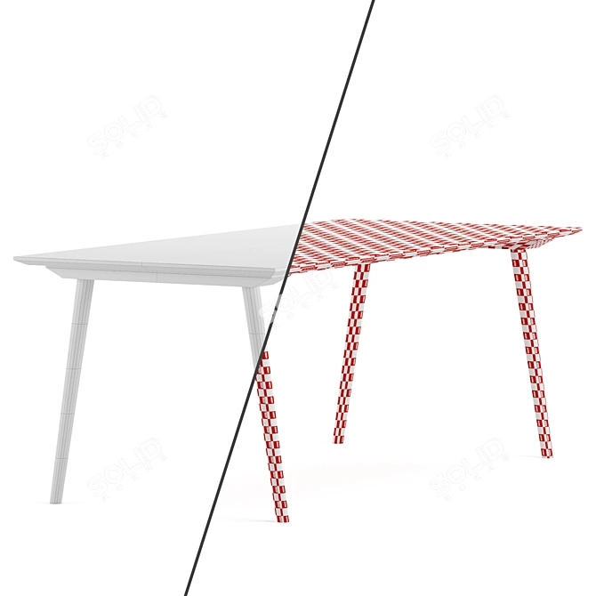 Scandi-Inspired Dining Table 3D model image 5