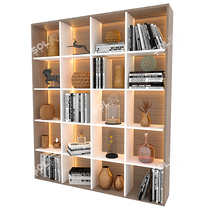 Elegant Decorative Set Rack 3D model image 3