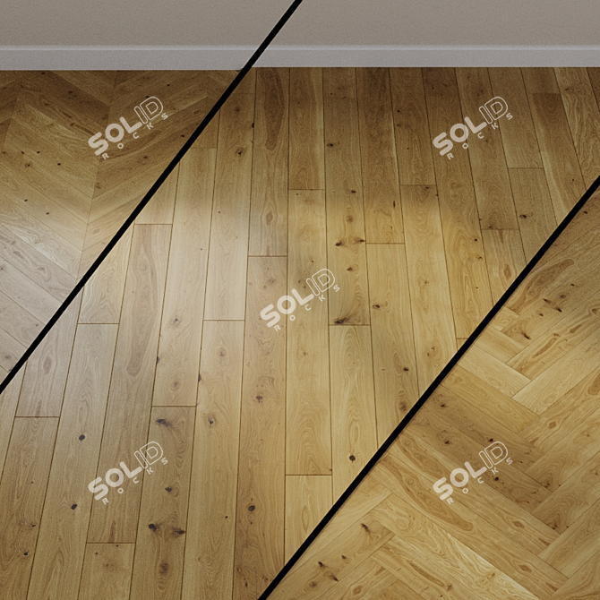 Provence Oak Parquet Board 3D model image 1