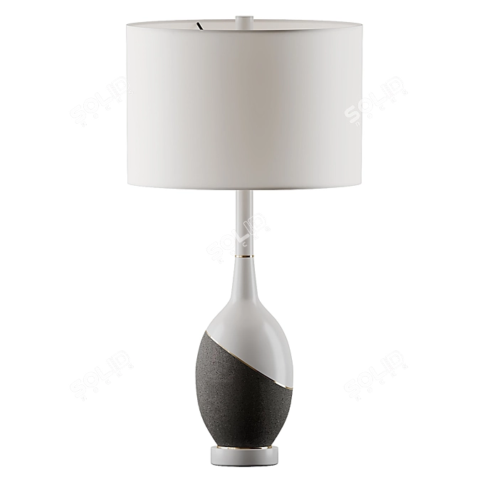 Crisp Contrast Table Lamp 3D model image 1